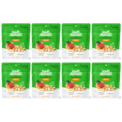8 Pack - Gold Emblem Abound Peach Freeze Dried Fruit Crisps 1oz