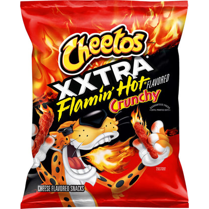 6 Pack - Cheetos Crunchy XXTRA Flamin' Hot Cheese Flavored Snack 8oz Cheetos