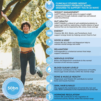 Health & Her Weight Management Probiotic Dietary Supplement 60 Count