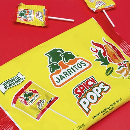 12 Pack - Jarritos Spicy Lollipops Mexican Hard Candy with Natural Fruit Flavors
