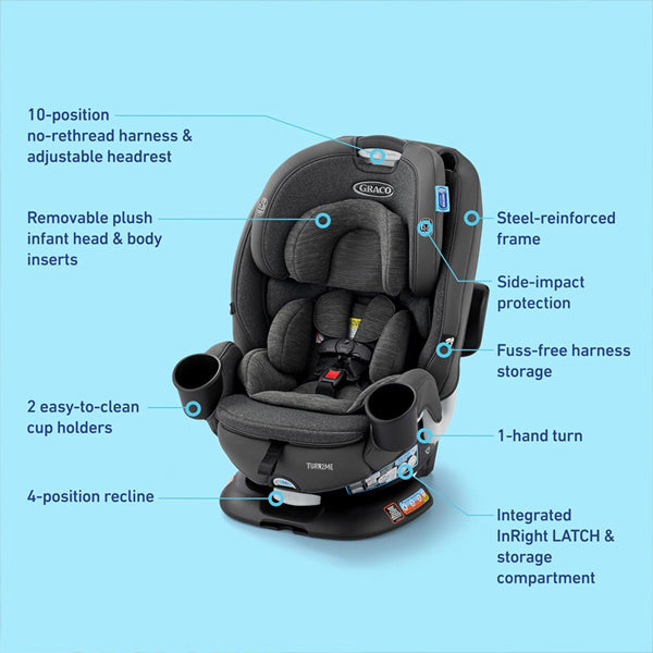 Graco Turn2Me 3-in-1 Rotating Convertible Car Seat, Manchester Graco