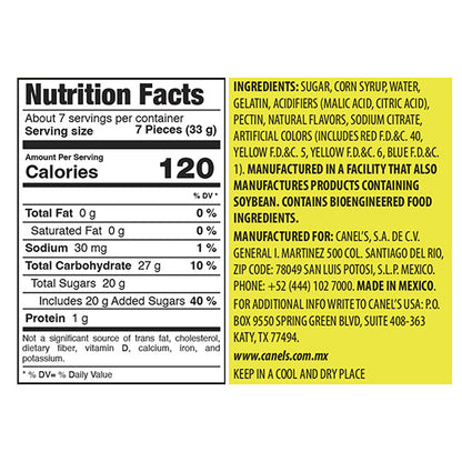 12 Pack - Jarritos Sour Gummies Mexican Candies Natural Flavors Tangy & Chewy 8oz