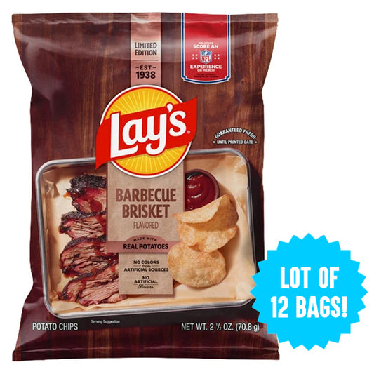 12 Pack - Lay's Barbecue Brisket Flavored Potato Chips 2.5oz Bags Lay's