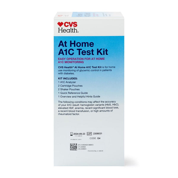 CVS Health At Home A1C Test Kit 2 Tests With Digital A1C Analyzer CVS