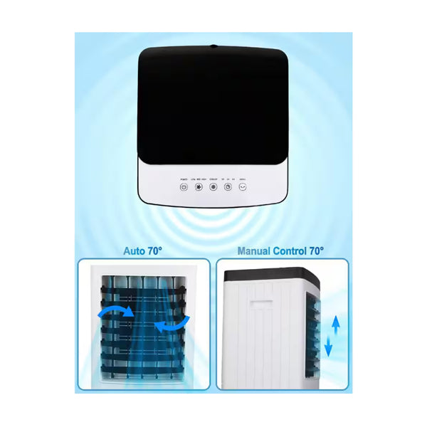 40-Hours Fast Cooling Portable Air Conditioner with 2.6 Gal Water Tank 3-Speeds & Remote Unbranded