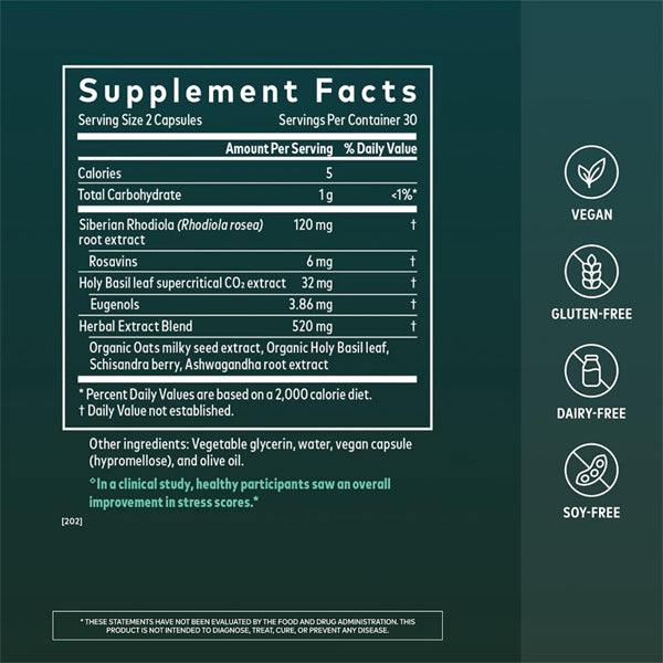 Gaia Herbs Adrenal Health Nightly Restore 60 Vegan Capsules Gaia Herbs