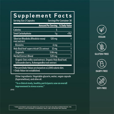Gaia Herbs Adrenal Health Nightly Restore 60 Vegan Capsules Gaia Herbs