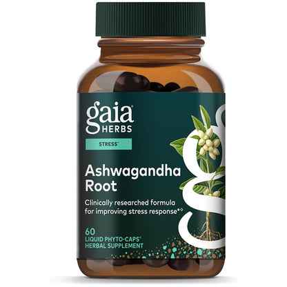 Gaia Herbs Ashwagandha Root 350 mg Sleep Support 60 Vegan Capsules Gaia Herbs