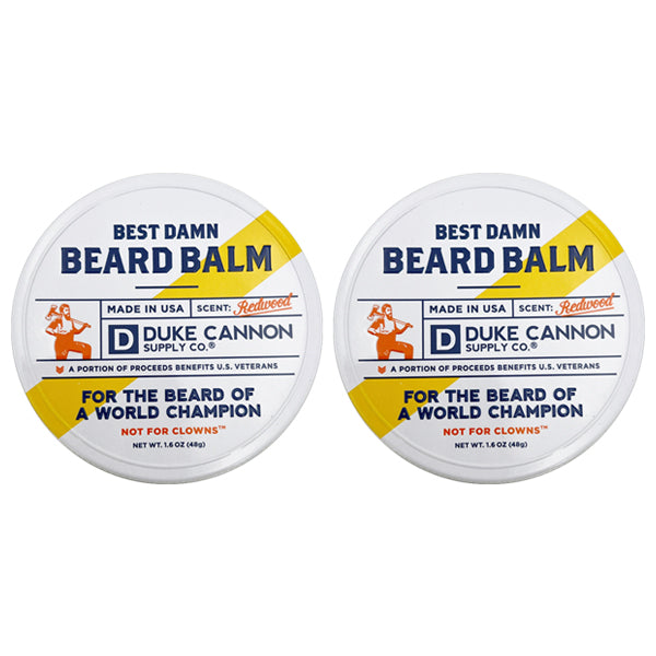 2 Pack - Duke Cannon Supply Co. Best Redwood Damn Beard Balm - 1.6oz