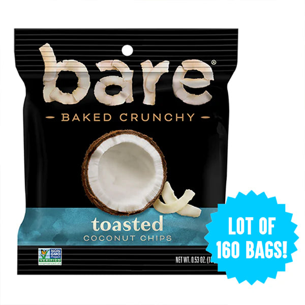 160 Count - Bare Baked Crunchy Toasted Coconut Chips 0.53oz