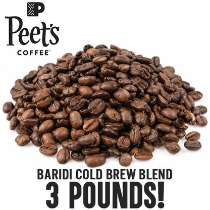 3 Pounds - Peet's Coffee Whole Bean Baridi Cold Brew Medium Roast Coffee Peet's Coffee