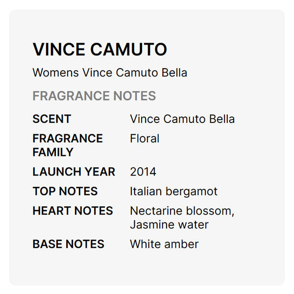 Bella by Vince Camuto Eau De Parfum Spray for Women 3.4oz
