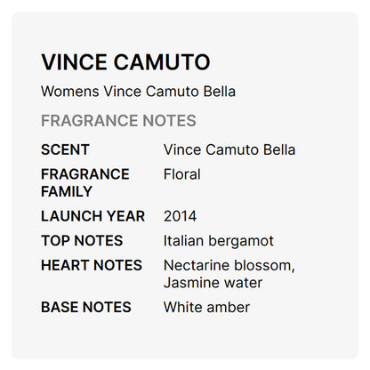 Bella by Vince Camuto Eau De Parfum Spray for Women 3.4oz