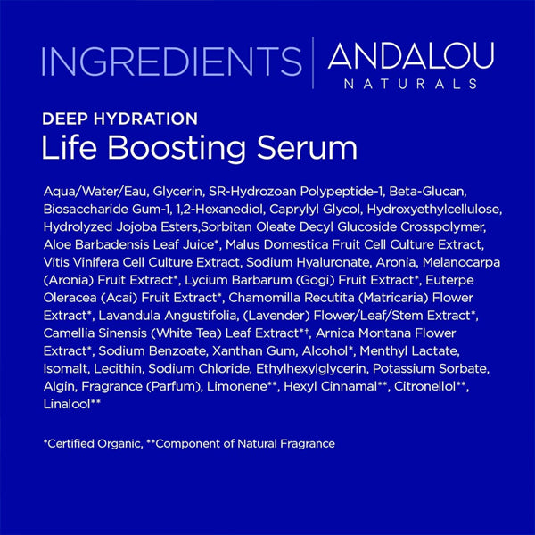 2 Pack - Andalou Naturals Deep Hydration Life Boosting Serum