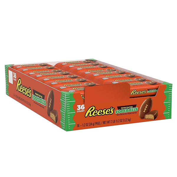 REESE'S Milk Chocolate Peanut Butter Footballs 1.2 oz 36 Count