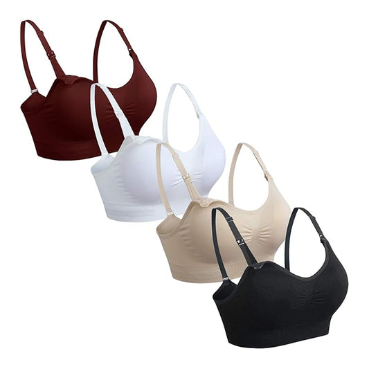 GXXGE 4Pack Nursing Bra for Breastfeeding Maternity Bras Size XL