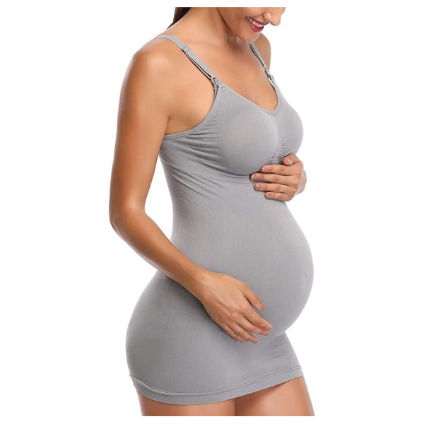 3 Pack - BRLIDO Womens Nursing Tank Tops Built in Bra for Breastfeeding Medium