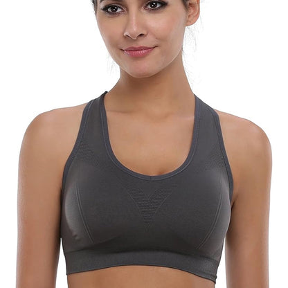 Baomosi Women's Seamless Racerback Sports Bra High Impact Support 5 Count XXL Size