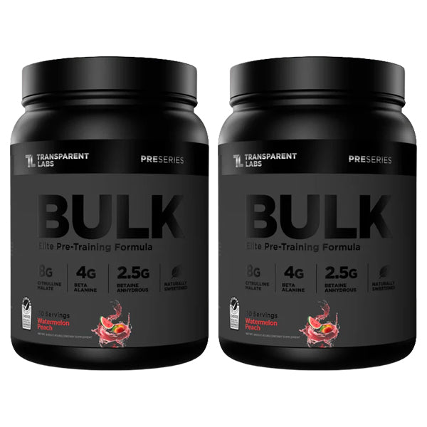 2 Pack - Transparent Labs Bulk Black Pre-Workout Watermelon Peach 1.4lbs
