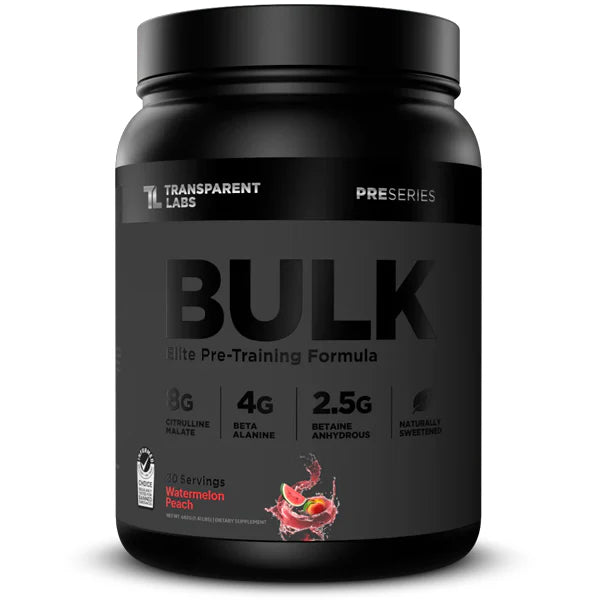 2 Pack - Transparent Labs Bulk Black Pre-Workout Watermelon Peach 1.4lbs