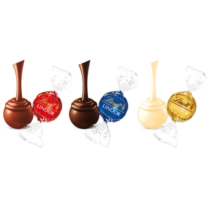 144 Count - Lindt LINDOR Assorted Chocolate Truffles Bulk Bag Individually Wrapped