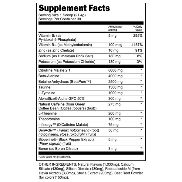 2 Pack - Transparent Labs Bulk Black Pre-Workout Watermelon Peach 1.4lbs