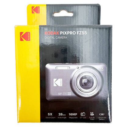 KODAK PIXPRO FZ55-BL 16MP Blue Digital Camera 32GB SD Card & Case Logic Bundle