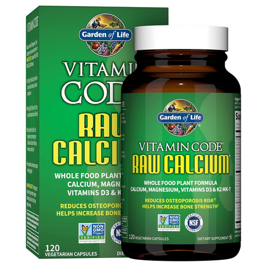 Garden of Life Raw Calcium Supplement for Women and Men 120 Capsules