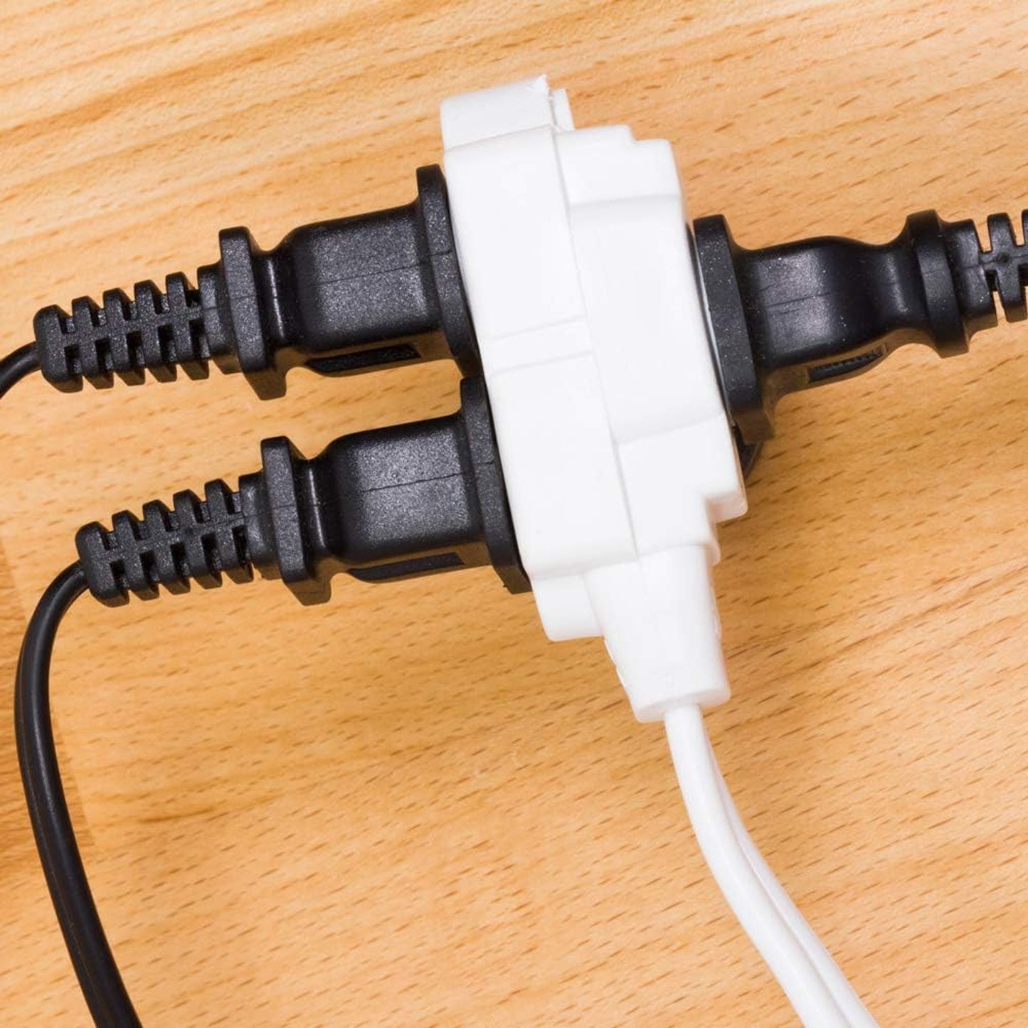 6 Pack - Total Home 3-Outlet Indoor Extension Cord 9 Ft White Total Home