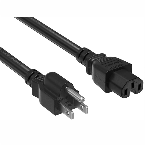 3 Pack - 6ft 14 AWG 15A 125V Power Cord Cable NEMA 5-15P to IEC320 C15 Unbranded