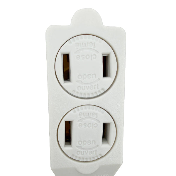 6 Pack - Total Home 3-Outlet Indoor Extension Cord 9 Ft White Total Home