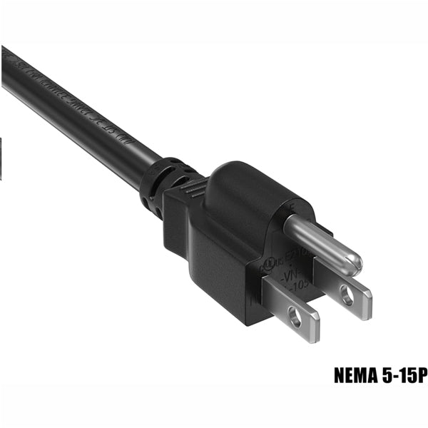 3 Pack - 6ft 14 AWG 15A 125V Power Cord Cable NEMA 5-15P to IEC320 C15 Unbranded