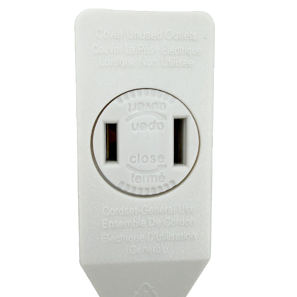 6 Pack - Total Home 3-Outlet Indoor Extension Cord 9 Ft White Total Home