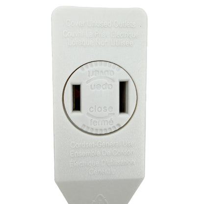 6 Pack - Total Home 3-Outlet Indoor Extension Cord 9 Ft White Total Home