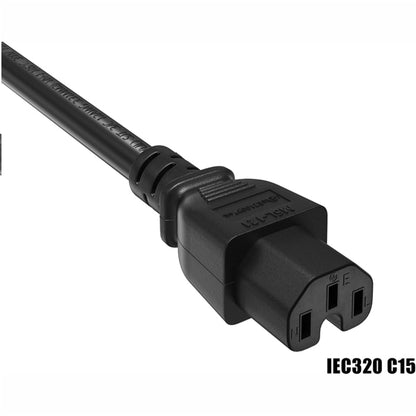 3 Pack - 6ft 14 AWG 15A 125V Power Cord Cable NEMA 5-15P to IEC320 C15 Unbranded