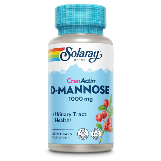 Solaray D-Mannose with CranActin Cranberry Supplement 60 VegCaps