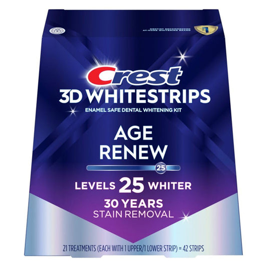 Crest 3D Whitestrips Age Renew Teeth Whitening Kit - 21 Upper & Lower Treatments