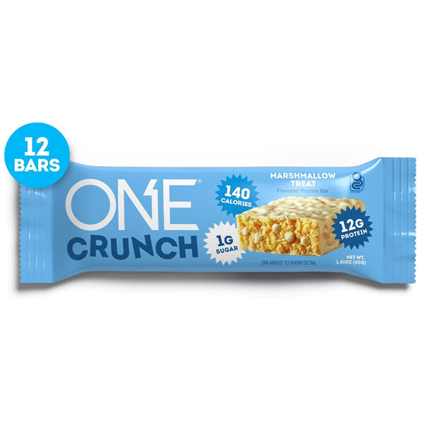 2 Boxes - ONE Protein Bars, CRUNCH Marshmallow Treat 12 Count Each