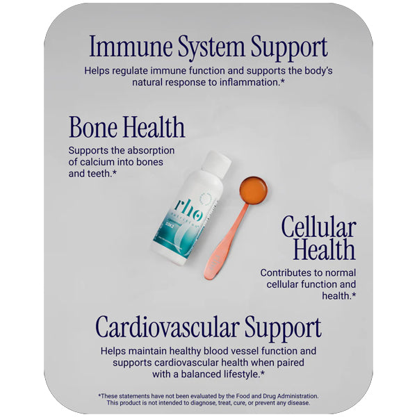 Rho Nutrition Liposomal D3K2 High Absorption Liquid Vitamins D3 & K2 4oz