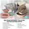 2 Pack - 2 in 1 Raised Cat Food and Water Bowl Elevated Food Bowl for Pets, Dishwasher Safe