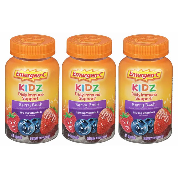 2 Pack - Emergen-C Kidz Daily Immune Support with Vitamin C, Berry Bash - 44 Count Each