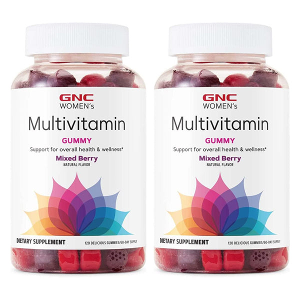 2 Pack - GNC Women's Multivitamin Gummy Supplement Mixed Berry 120 Gummies
