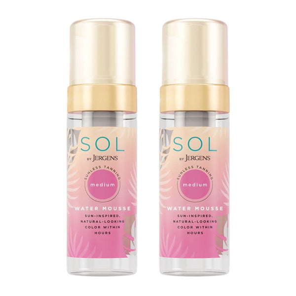 2 Pack - SOL by Jergens Medium Mousse Water-based Self Tanner with Coconut 5oz