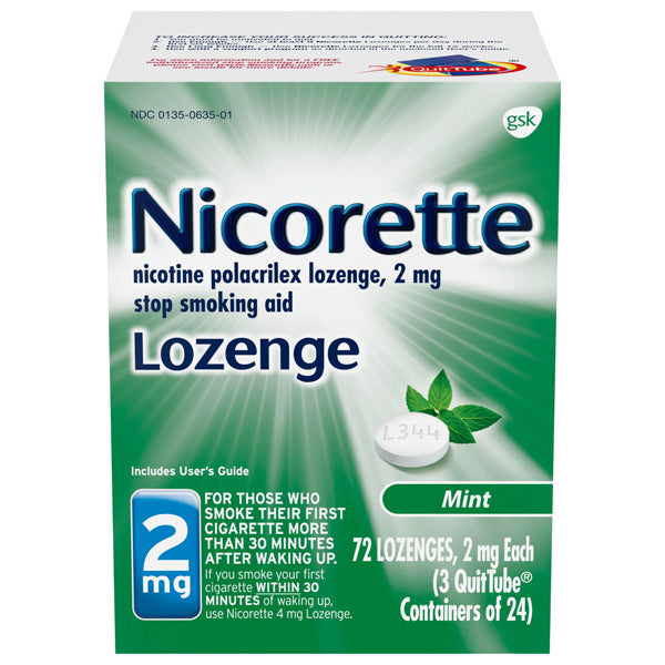 Nicorette Nicotine Lozenges to Stop Smoking, Mint Flavor, 2 Mg, 72 Count