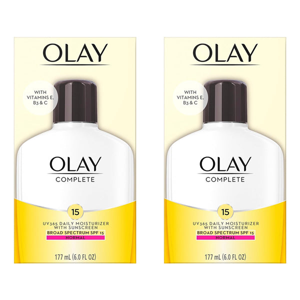 2 Pack - Olay Complete All Day Daily Facial Moisturizing Lotion SPF 15 Normal Skin 6oz