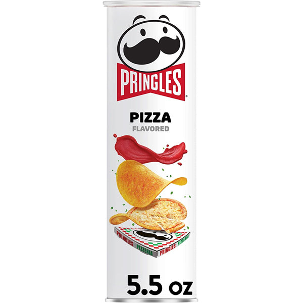 6 Pack - Pringles Potato Crisps Chips On-The-Go Snacks Pizza Flavor 5.5oz