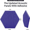 18 Pack Dark Blue Hexagon Acoustic Panels 12"X10"X 0.4" Self-Adhesive Soundproof Wall Panels