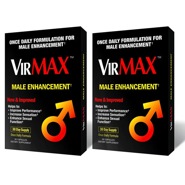 2 Pack - VirMax Natural Male Enhancement Capsules 30 CT Each