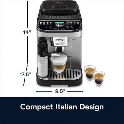 De'Longhi Magnifica Evo Next Automatic Espresso Machine, Frother, Silver De'Longhi