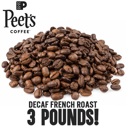 3 Pounds - Peet's Coffee Whole Bean Decaf French Roast Coffee Peet's Coffee